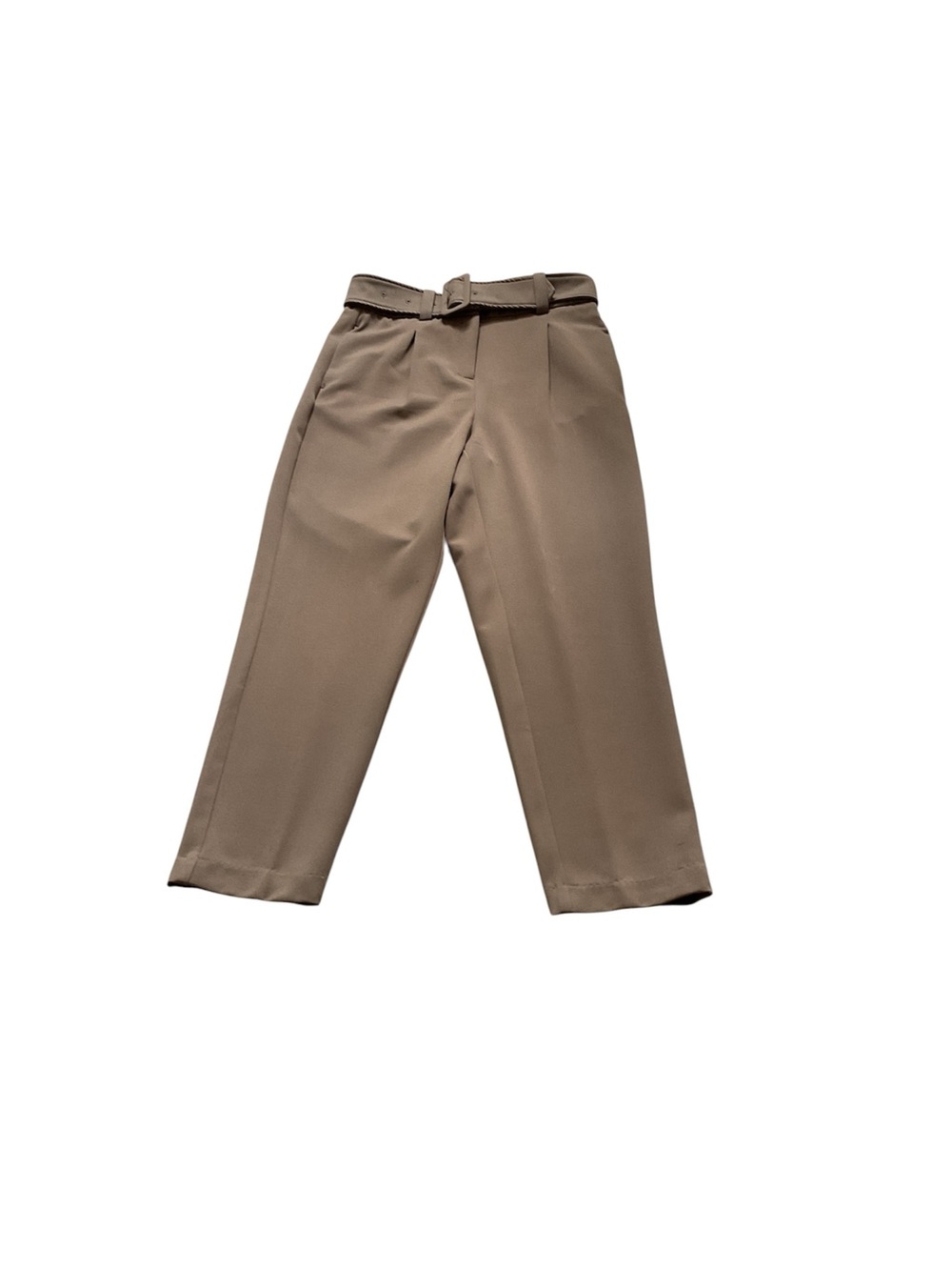 ASOS Vero Moda P8, High-Rise Straight Leg Trousers in Taupe.